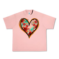 Salmon floral orange glitter heart Urban Heavy Tee - Jasminsmagicworld