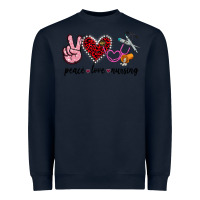 Navy peace love nursing Heavyweight Sweatshirt - Jasminsmagicworld