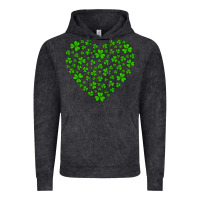 Vintage Black shamrock heart Vintage Hoodie - Artiststas