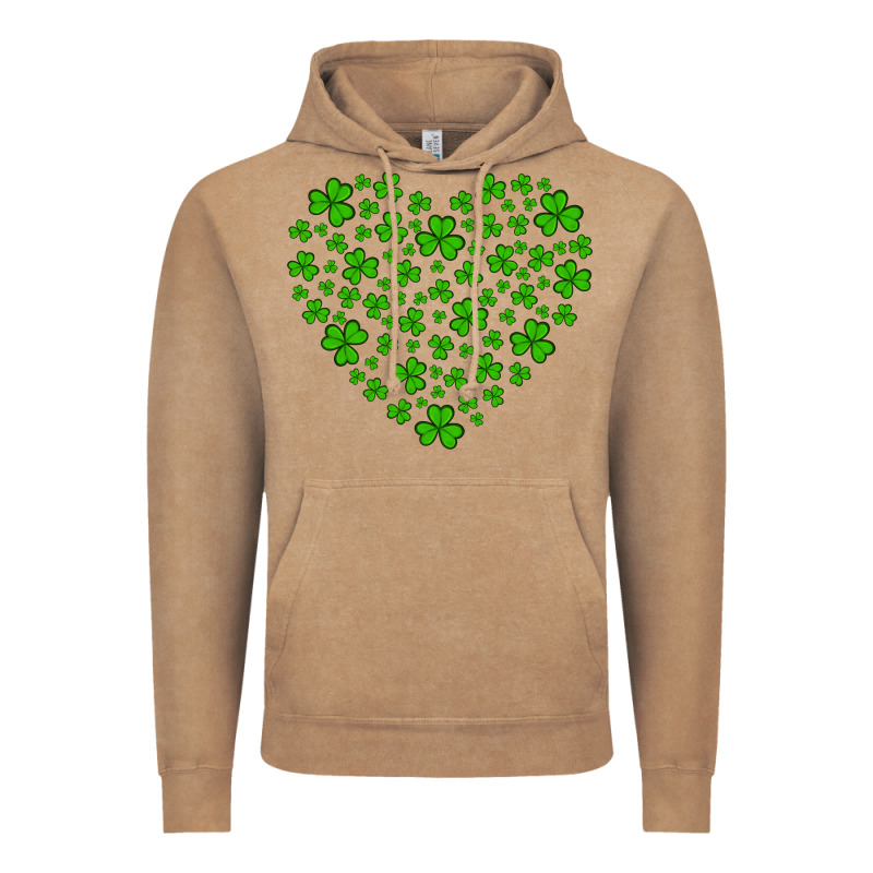Shamrock Heart Vintage Hoodie by Artiststas | Teevron