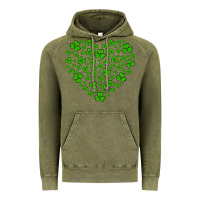 Vintage Olive shamrock heart Vintage Hoodie - Artiststas