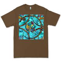 Cacao Lake Babe And Fish With Camouflage Seamless Pattern Premium Tee - BundleAndBundleShop