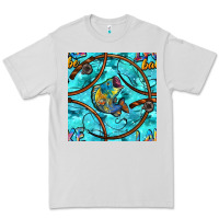 Dove Grey Lake Babe And Fish With Camouflage Seamless Pattern Premium Tee - BundleAndBundleShop
