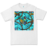 White Lake Babe And Fish With Camouflage Seamless Pattern Premium Tee - BundleAndBundleShop