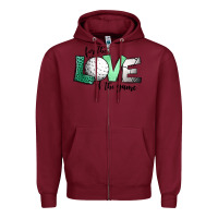 Burgundy for the love of the game golf Zipper Hoodie - Jasminsmagicworld