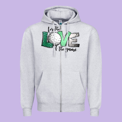 For The Love Of The Game Golf Zipper Hoodie Designed By Jasminsmagicworld