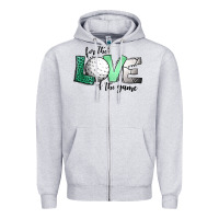 Heather Grey for the love of the game golf Zipper Hoodie - Jasminsmagicworld