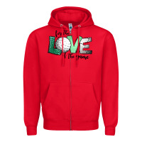 Red for the love of the game golf Zipper Hoodie - Jasminsmagicworld