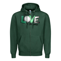 Sports Green for the love of the game golf Zipper Hoodie - Jasminsmagicworld