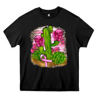 Black breast cancer cactus Heavy Core Tee - FaDigitalArtStudio