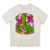 Cream breast cancer cactus Heavy Core Tee - FaDigitalArtStudio