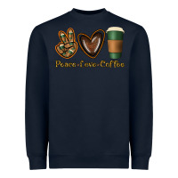 Navy peace love coffee Heavyweight Sweatshirt - Jasminsmagicworld