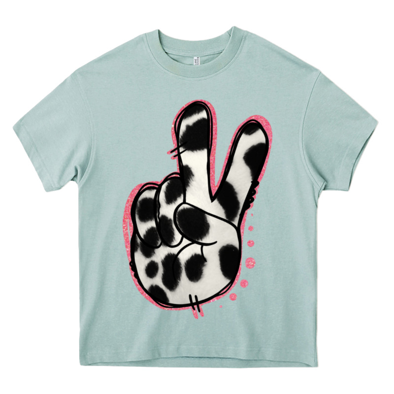 Black White Dalmatian Peace Sign Heavy Core Tee by Jasminsmagicworld | Teevron