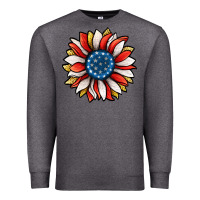 Charcoal Heather Patriotic Sunflower Premium Sweatshirt - Jasminsmagicworld