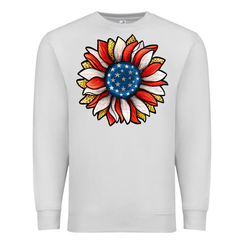 Patriotic Sunflower Premium Sweatshirt by Jasminsmagicworld | Teevron