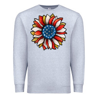 Heather Grey Patriotic Sunflower Premium Sweatshirt - Jasminsmagicworld