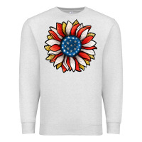 Oatmeal Heather Patriotic Sunflower Premium Sweatshirt - Jasminsmagicworld