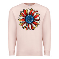 Pale Pink Patriotic Sunflower Premium Sweatshirt - Jasminsmagicworld