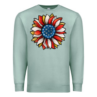 Seafoam Patriotic Sunflower Premium Sweatshirt - Jasminsmagicworld
