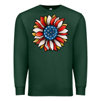 Sports Green Patriotic Sunflower Premium Sweatshirt - Jasminsmagicworld