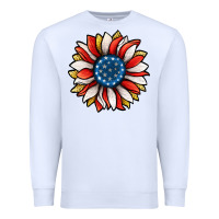 White Patriotic Sunflower Premium Sweatshirt - Jasminsmagicworld