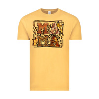 Vintage Mustard Melanin leopard frame mama Mother's Day Vintage Tee - LillyAllenDesigns