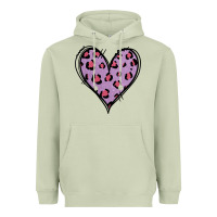 Matcha Glitter Purple Leopard Heart Heavyweight Hoodie - Jasminsmagicworld