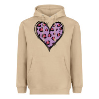Mushroom Glitter Purple Leopard Heart Heavyweight Hoodie - Jasminsmagicworld