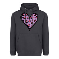 Smoke Glitter Purple Leopard Heart Heavyweight Hoodie - Jasminsmagicworld