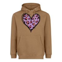 Toasted Coconut Glitter Purple Leopard Heart Heavyweight Hoodie - Jasminsmagicworld