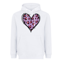 White Glitter Purple Leopard Heart Heavyweight Hoodie - Jasminsmagicworld