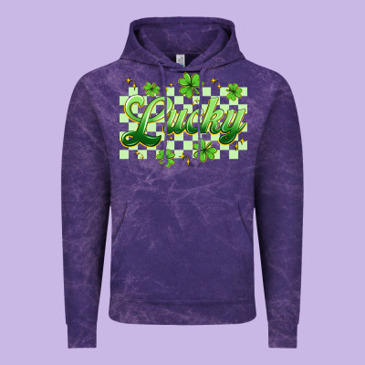 Checkered Lucky Vintage Hoodie Designed By Artiststas