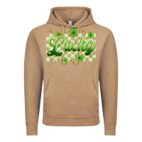 Vintage Coffee checkered lucky Vintage Hoodie - Artiststas