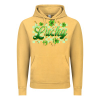 Vintage Mustard checkered lucky Vintage Hoodie - Artiststas
