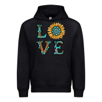 Black sunflower love Urban Hoodie - RanaPortraitStore
