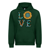 Forest Green sunflower love Urban Hoodie - RanaPortraitStore