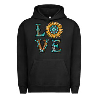 Pigment Black sunflower love Urban Hoodie - RanaPortraitStore