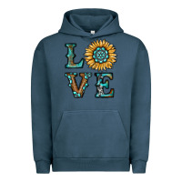 Pigment Midnight Navy sunflower love Urban Hoodie - RanaPortraitStore