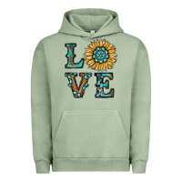 Pigment Oil Green sunflower love Urban Hoodie - RanaPortraitStore
