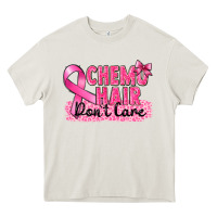 Breast Cancer Chemo Hair Don't Care Heavy Core Tee | Teevron