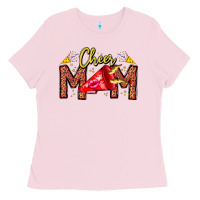 Bubblegum Pink cheer mom Ladies Tee - CowhideDigitalArt