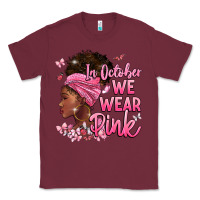 Burgundy in october we wear pink Classic Tee - BarkalooDesign