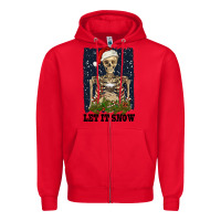 Red let it snow Zipper Hoodie - RanaPortraitStore