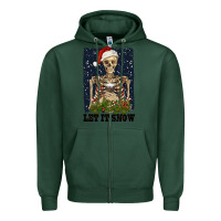 Sports Green let it snow Zipper Hoodie - RanaPortraitStore
