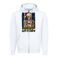 White let it snow Zipper Hoodie - RanaPortraitStore