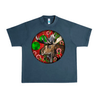 Moose Buck Deer Christmas Urban Heavy Tee | Teevron