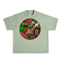 Oil Green moose buck deer christmas Urban Heavy Tee - LillyAllenDesigns