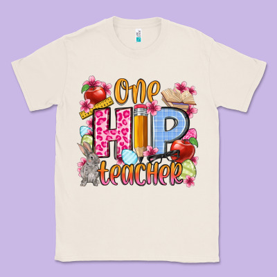 Easter Day One Hip Teacher Classic Tee Designed By Oliviacreatesart