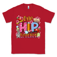 Red Easter Day One hip Teacher Classic Tee - OliviaCreatesArt