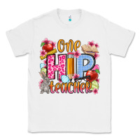 White Easter Day One hip Teacher Classic Tee - OliviaCreatesArt